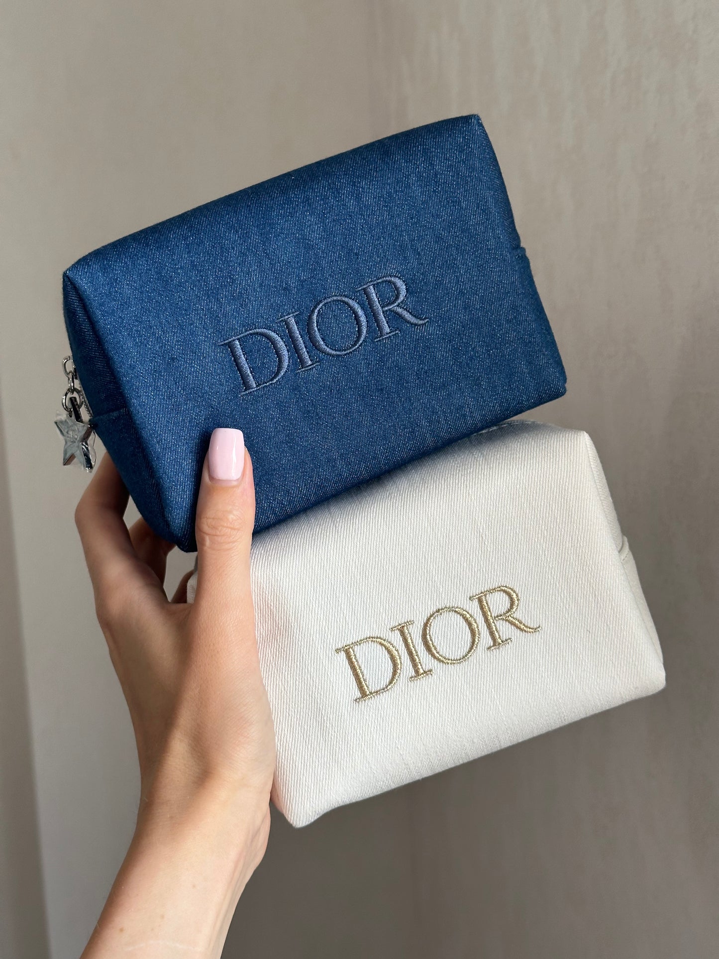 Dior Beauty Denim Cosmetic Pouch Bag