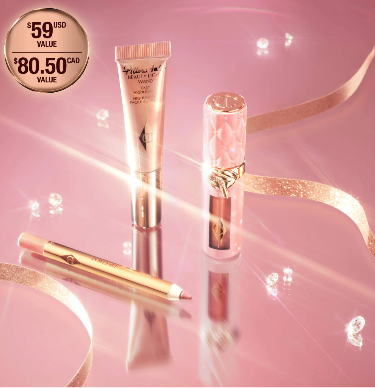 Charlotte Tilbury Lip and Cheek Trio Makeup Gift Set