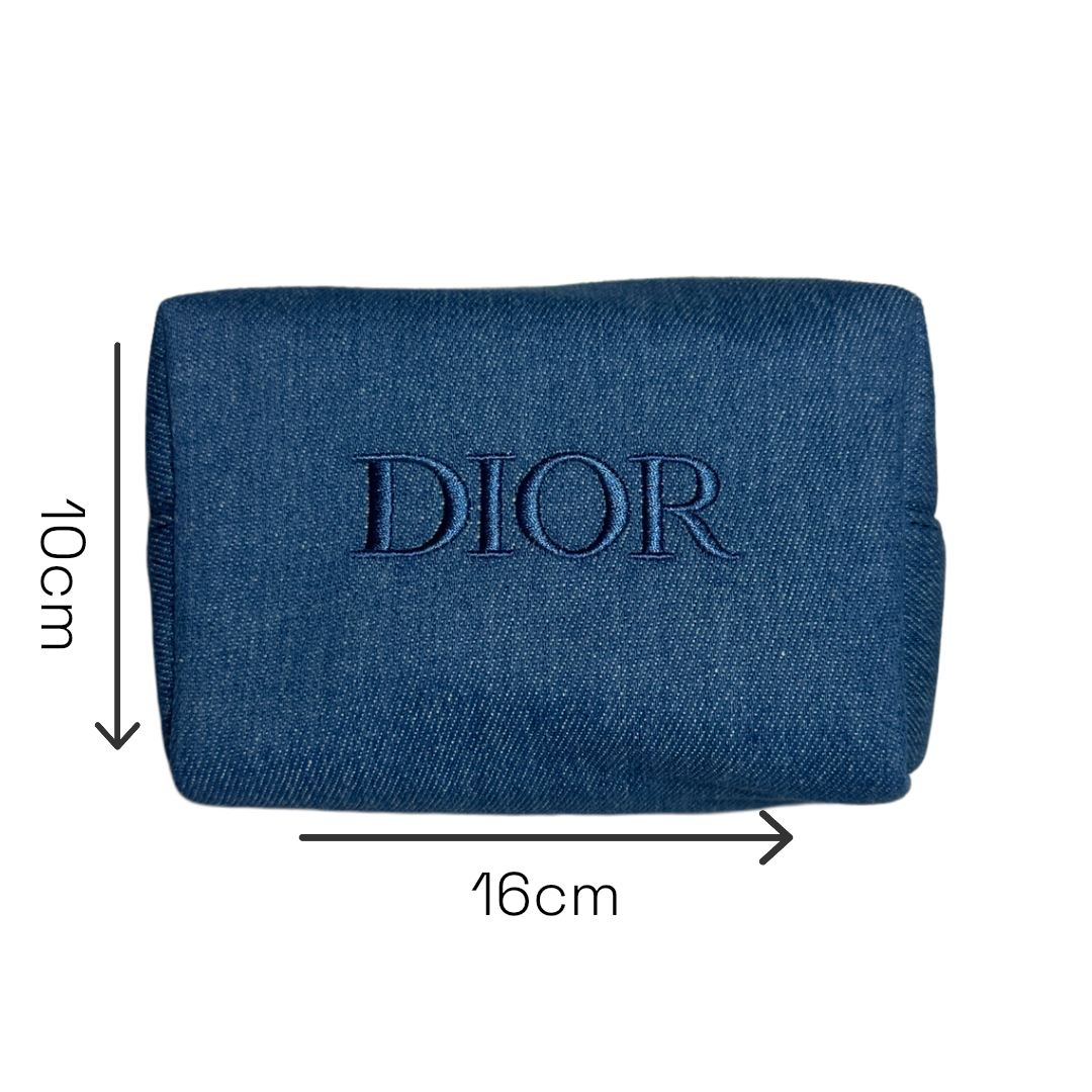 Dior Beauty Denim Cosmetic Pouch Bag